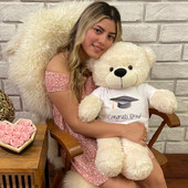 2ft Cream Cuddly Big Teddy Bear with T-shirt from Giant Teddy
