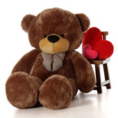 Life Size Mocha Brown Teddy Bear Sunny Cuddles 6ft