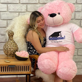 48 inch Personalized Pink GraduationTeddy Bear Gift From Giant Teddy Brand