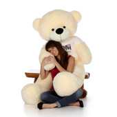 5ft Cozy Cuddles by Giant Teddy in Mothers Day T-Shirt