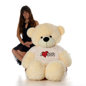 60in Vanilla Cream Cozy Cuddles in I Love You T-Shirt