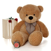 Life Size Amber Brown Teddy Bear Shaggy Cuddles 60in