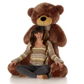 Sunny Cuddles mocha brown teddy bear 60in