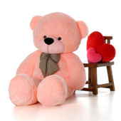 6 Foot Life Size Teddy Bear Soft Pink Color Sweet Cuddly