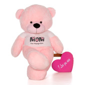 72in Giant Teddy Brand Cuddles Family Teddy Bears with Personalized T-shirt,Rose, and Heart