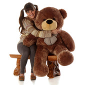 Sunny Cuddles mocha brown teddy bear 46in