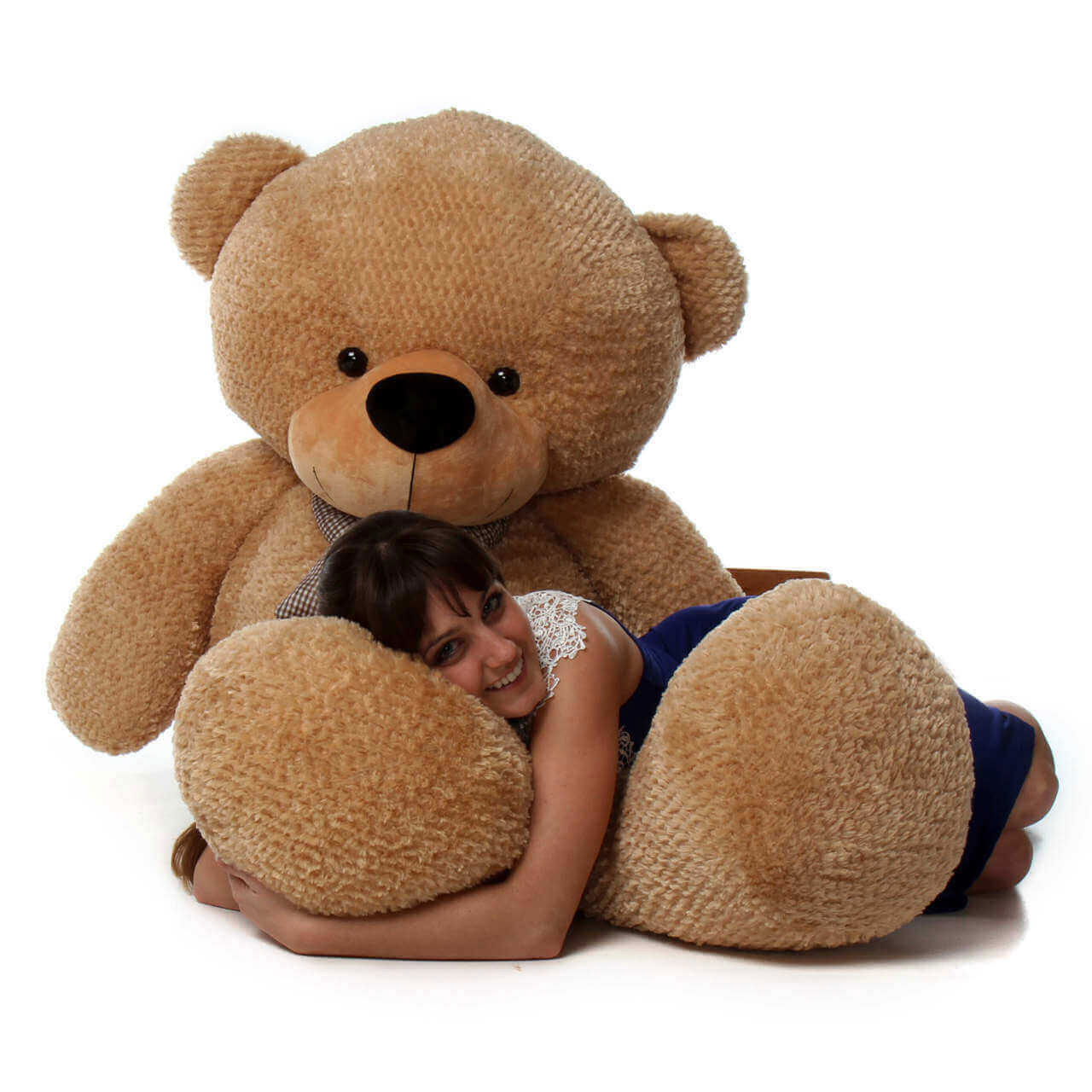 Life Size Amber Brown Teddy Bear Shaggy Cuddles 72in