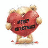 Christmas-Teddy and Heart T-shirt