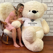 Super soft 6 ft Vanilla Cream Giantteddy Brand Teddy Bear Graduation Gift